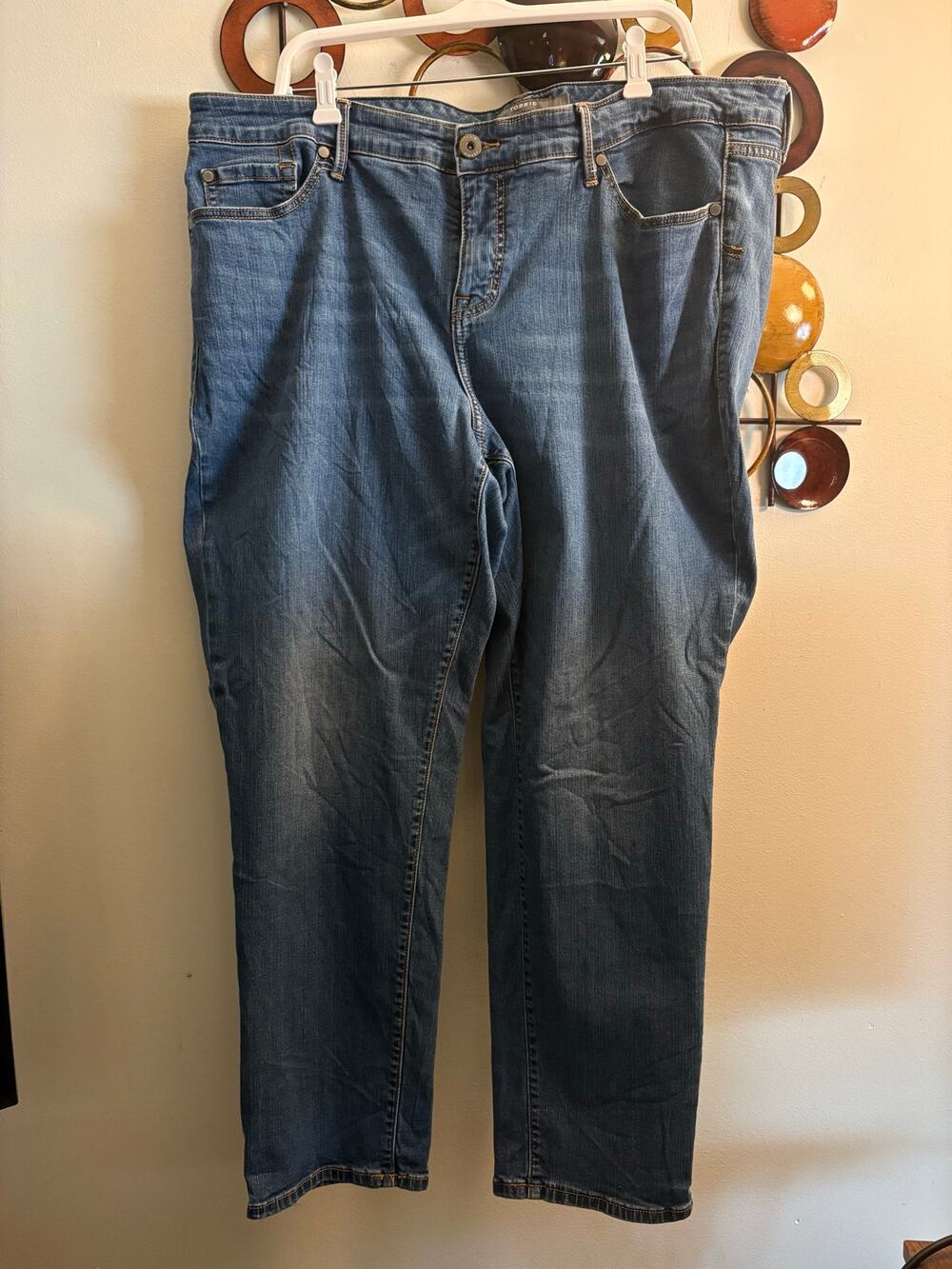 B56 Torrid 20R Boyfriend straight leg vintage stretch denim jeans